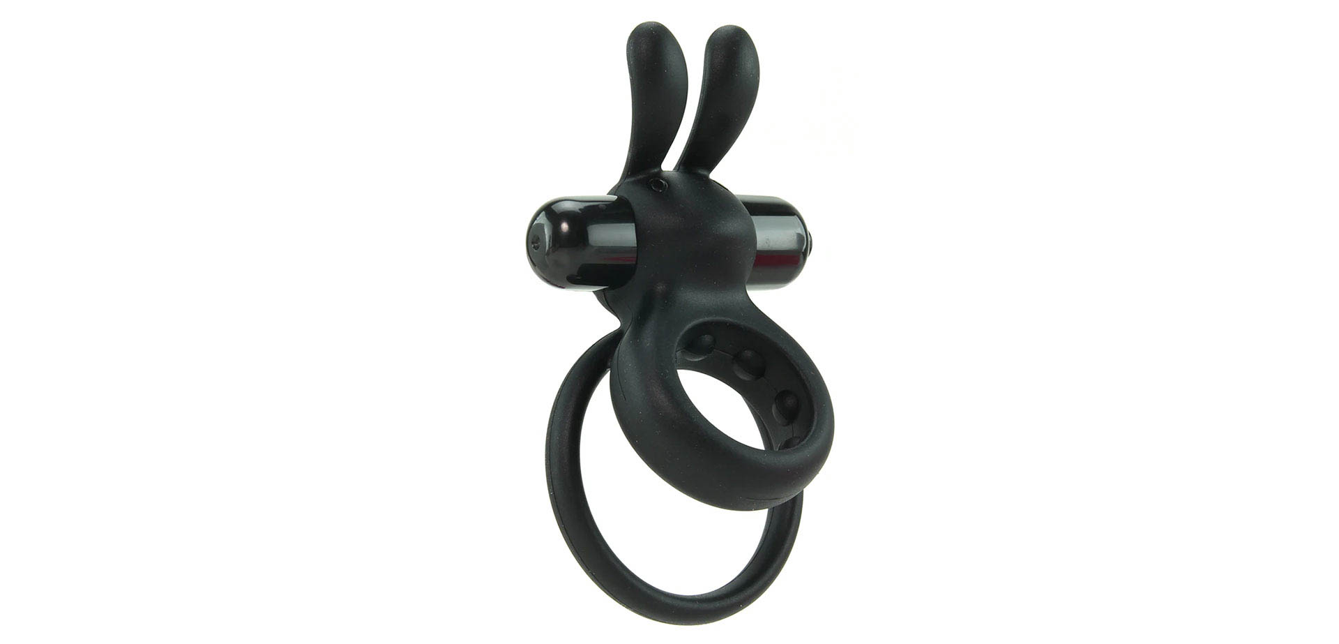 Silicone Vibrating Cock Ring in Black.