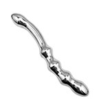 stainless steel metal fake penis clitoral massager